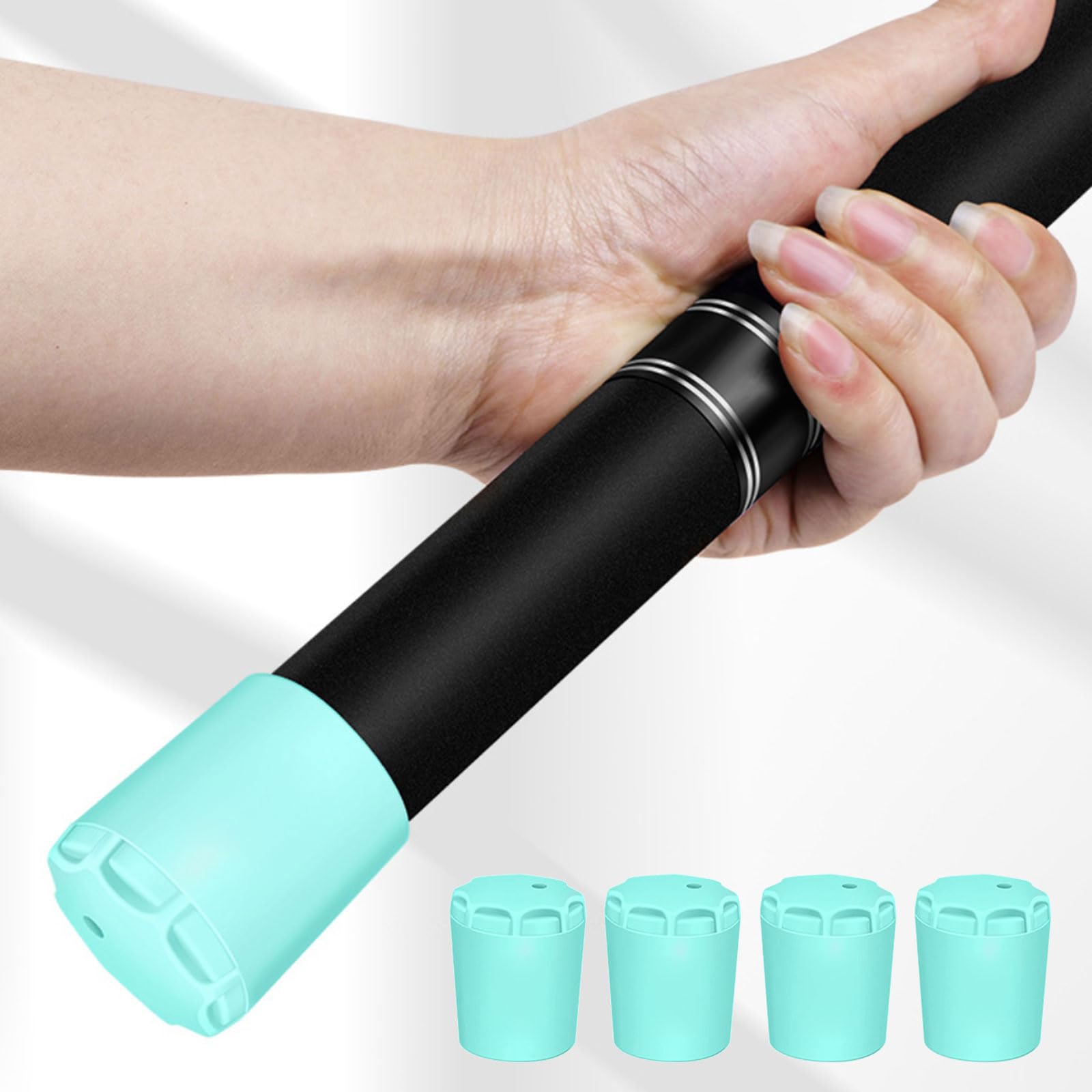 4 tapas protectoras de silicona para extremo de caña de pescar, mango elástico, protector universal