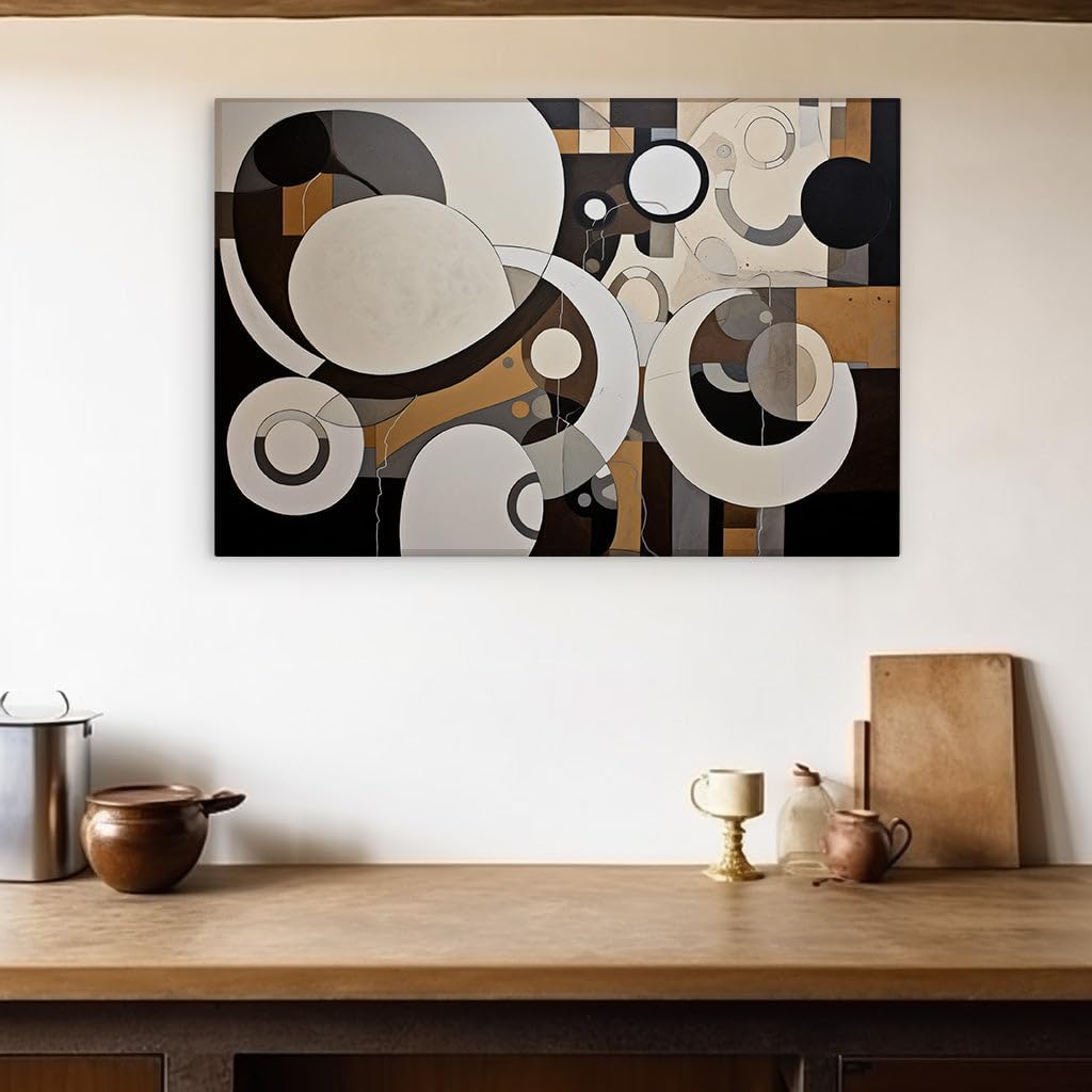 Geometric Precision Meets Artistic Flair in a Captivating Display for Modern Spaces Large, Decor, Office,. Size: 130x86 cm (51x34 inch) Canvas Wall Art - Modern Home Decor - 69x46 cm (27x18 inch)