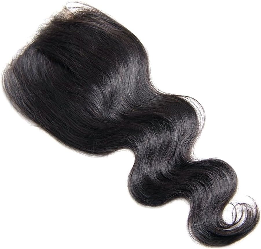Diseta Brazilian Body Wave Closure Human Virgin Hair Lace Silk Closure Piece 14 inch Human Hair Toppers