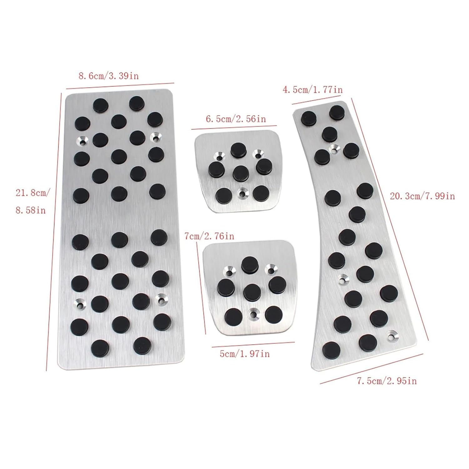 Car Pedal Cover Fit for Honda Civic 2006-2011 LHD Aluminum Pads Pedal Set Gas Accelerator Brake Footrest AT/MT Car Accessories(MT)