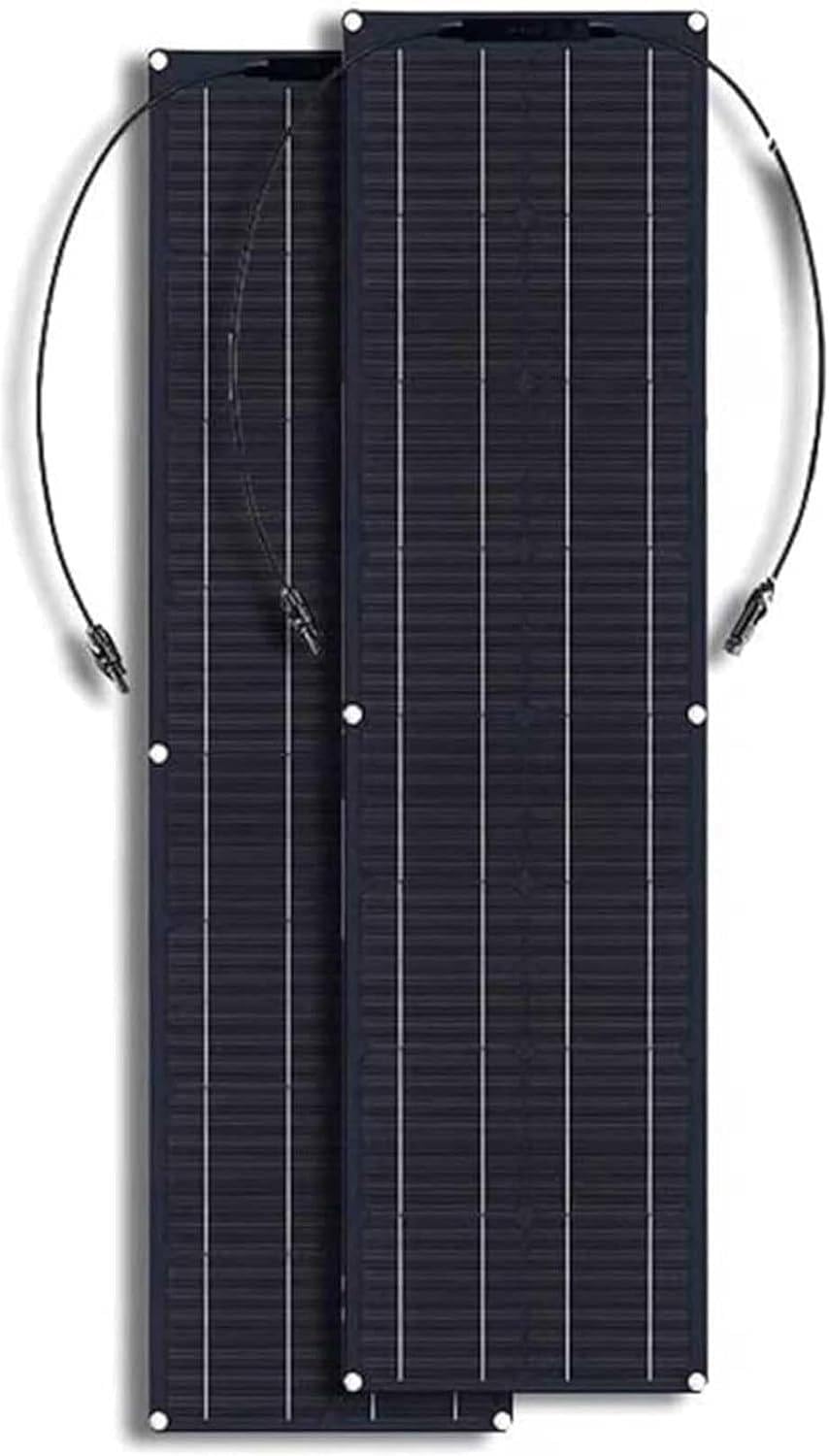 Kit de paneles solares de 400 W, 2 paneles solares flexibles de 200 W, con controlador de 40 A, fácil operación, para baterías de automóviles, yates y barcos,Black