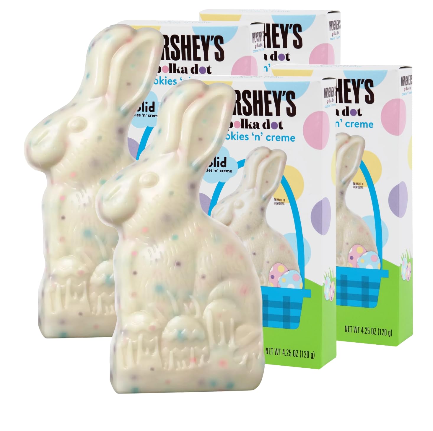 Amazon.com: Cookies 'n' Creme Polka Dot Bunny Easter Chocolate