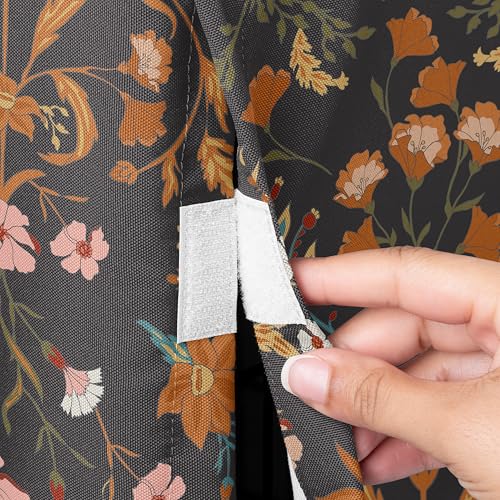 Sweet Jojo Designs Capa de gaiola média para cães de 91 cm (flores silvestres boho pretas), capas de