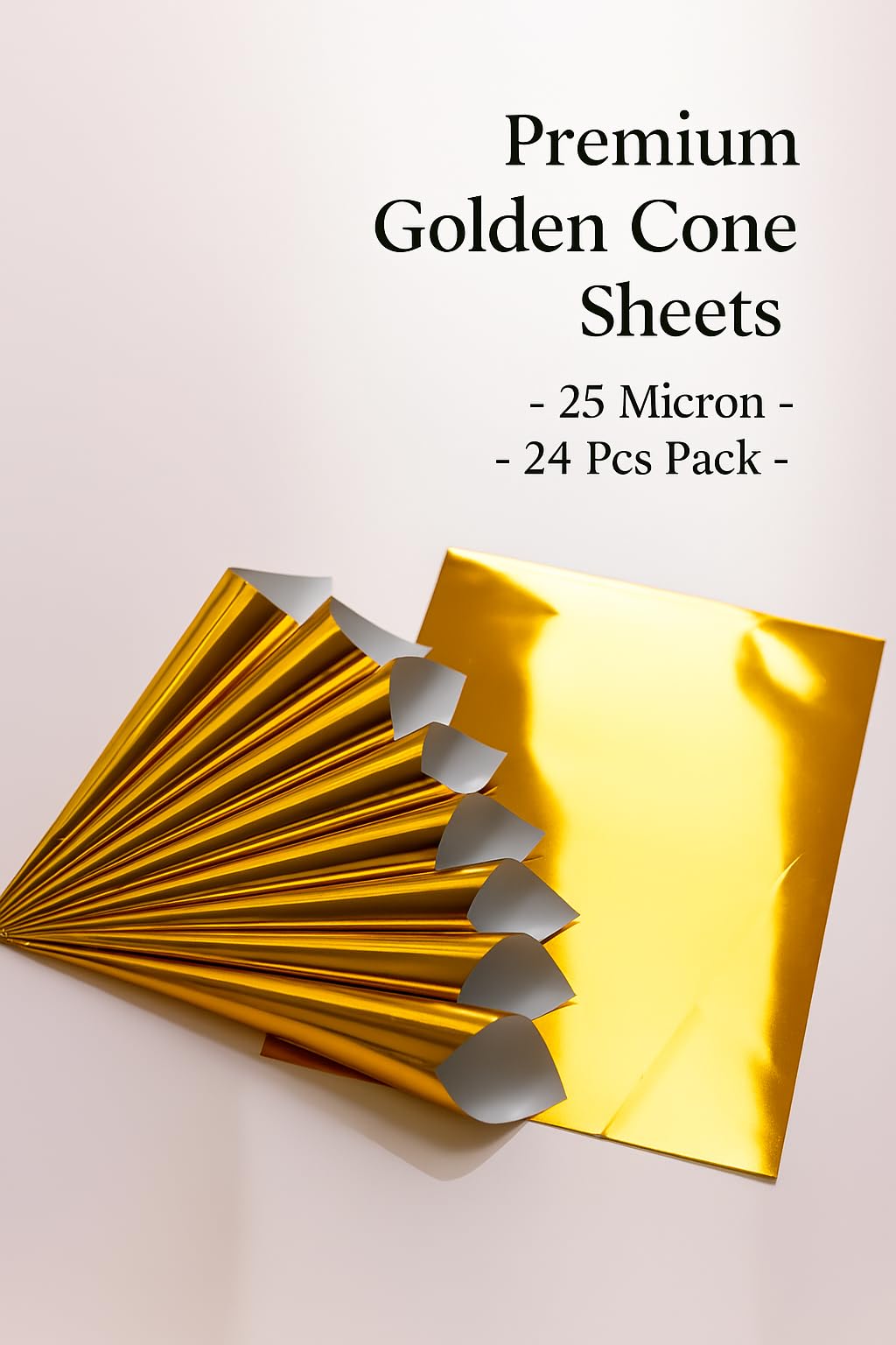 Frozen Cellophane Sheets for Mehendi Cone Making | 30 Micron Thick | Pre-Cut 9.0 x 7.0 Inch Sheets | Pack of 24 | Available in Golden, Green & Red Colors | Premium Non-Design Sheets for Henna Cone Rolling-image-44