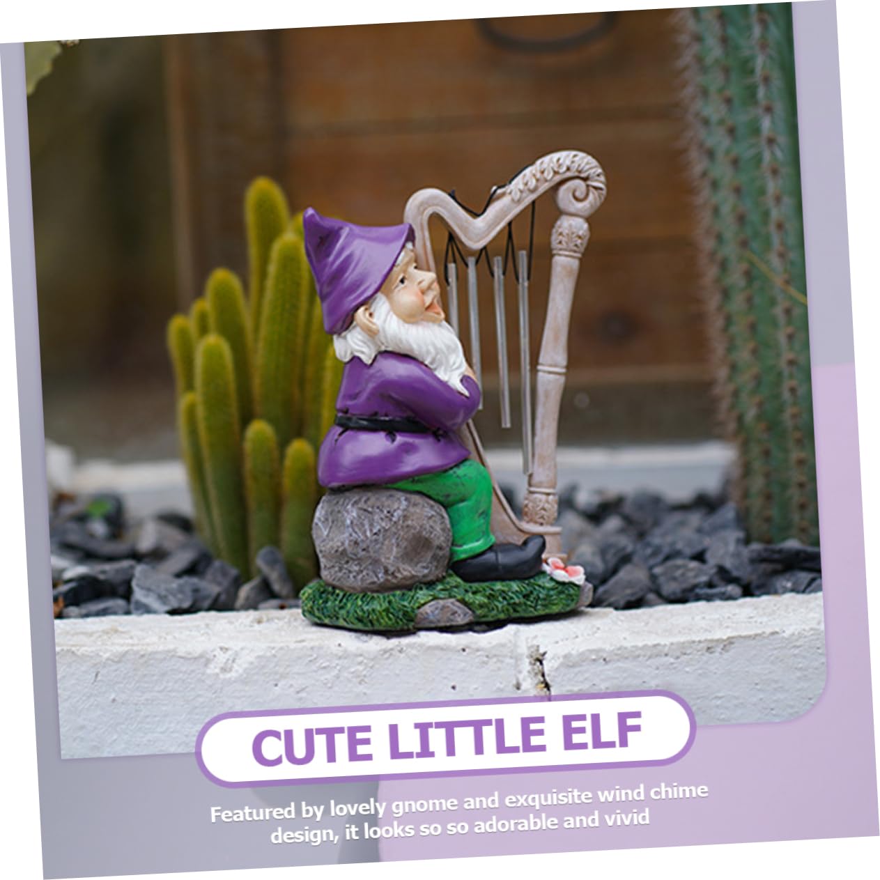 Hemobllo GNOME de Jardin Résine Éolien Décoration Extérieure Adorable pour Jardin Intérieur comme Anniversaire