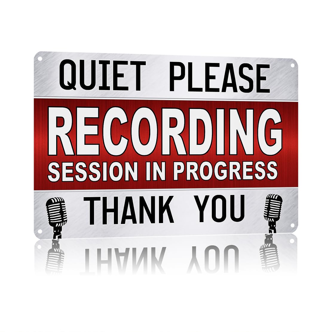 KWQDOZF Funny Metal Signs Posters RECORDING STUDIO Sign Wall Art for Yard Outdoor Lawn Garden Home Decor 8X12inch