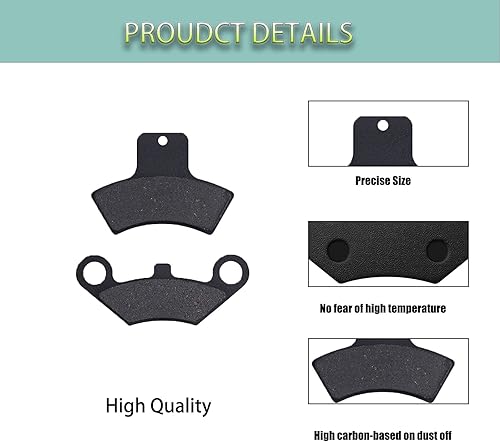 Miniatura 3 de 2 pares de pastillas de freno compatibles con 50cc 70cc 90cc 110cc 125cc 150cc 200cc 250cc ATV Go Kart Pit Dirt Bike Mini Quad Bikes Dune Buggy 4