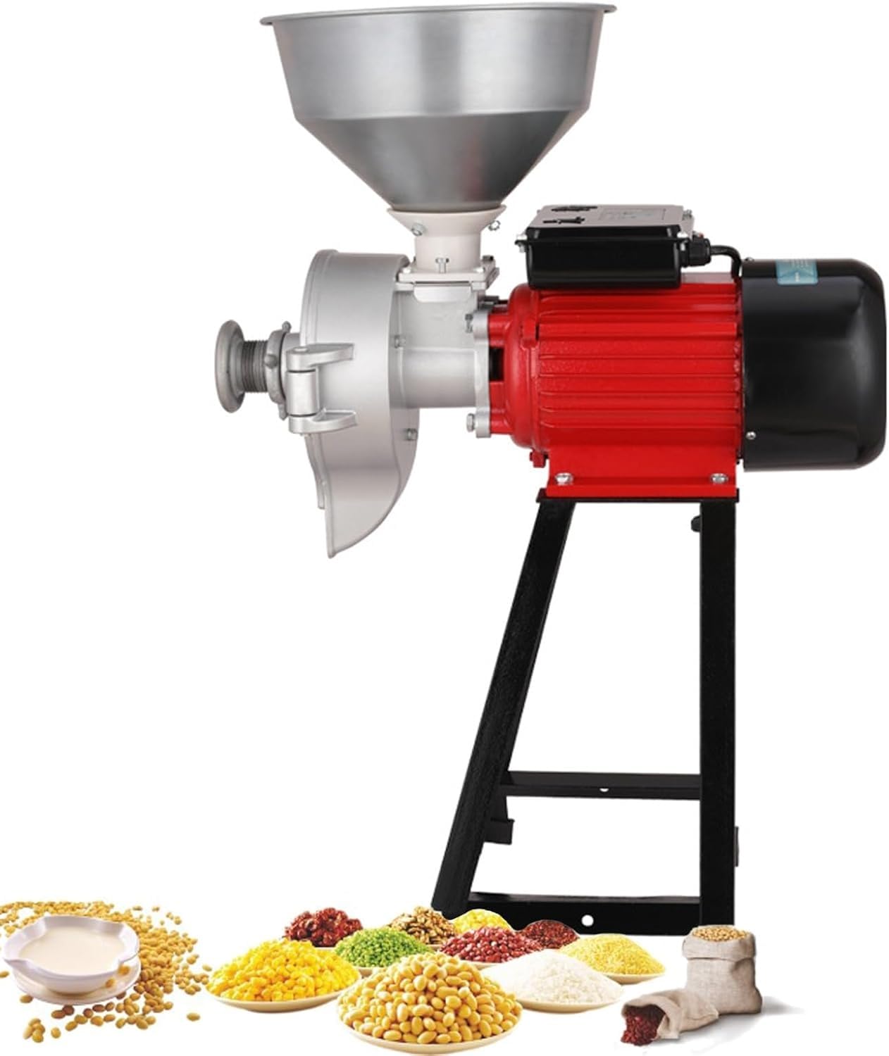 Molinillo di grano elettrico umido e secco 3000 W, | Molinillo commerciale especias harina, macchina leche soja para el hogar, 1400 giri/min, adatto for , maíz, trigo
