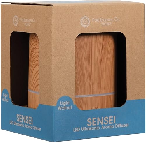 Miniatura 6 de Sensei - Difusor ultrasónico LED de aroma, difusor de aceite esencial de 5.1 fl oz con niebla fría, 7 luces que cambian de color, apagado