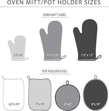 KitchenAid Beacon Two-Tone Non-Slip Mini Oven Mitt Set, Aqua Sky, 5.5x8, 2 Piece