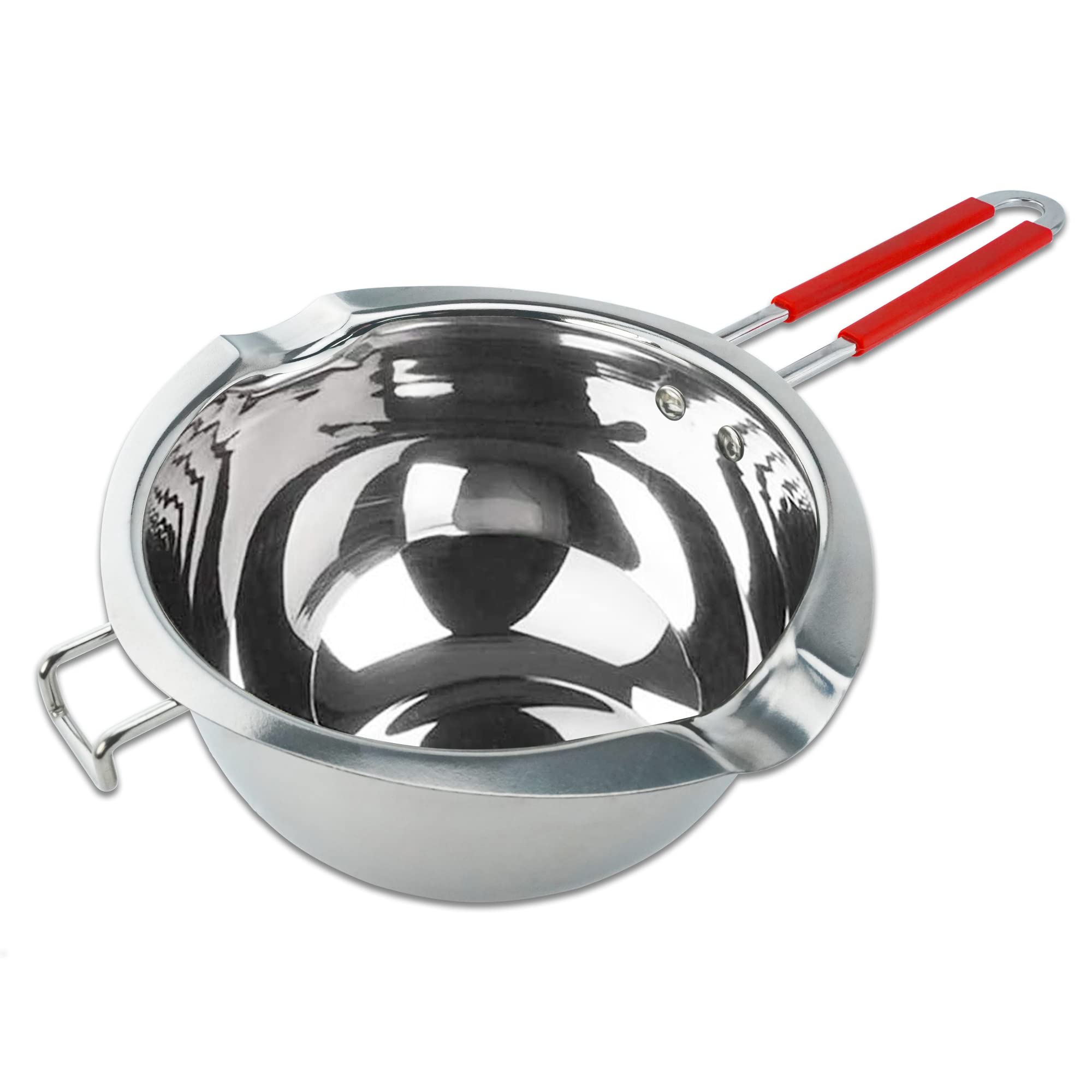 Aslanka Bagnomaria in Acciaio Inox, 1200ml bagnomaria per Cioccolato,Universal Double Boiler beccucci, Manico Resistente al Calore, Fondo Piatto, per Sciogliere Il Formaggio al Burro di Cioccolato