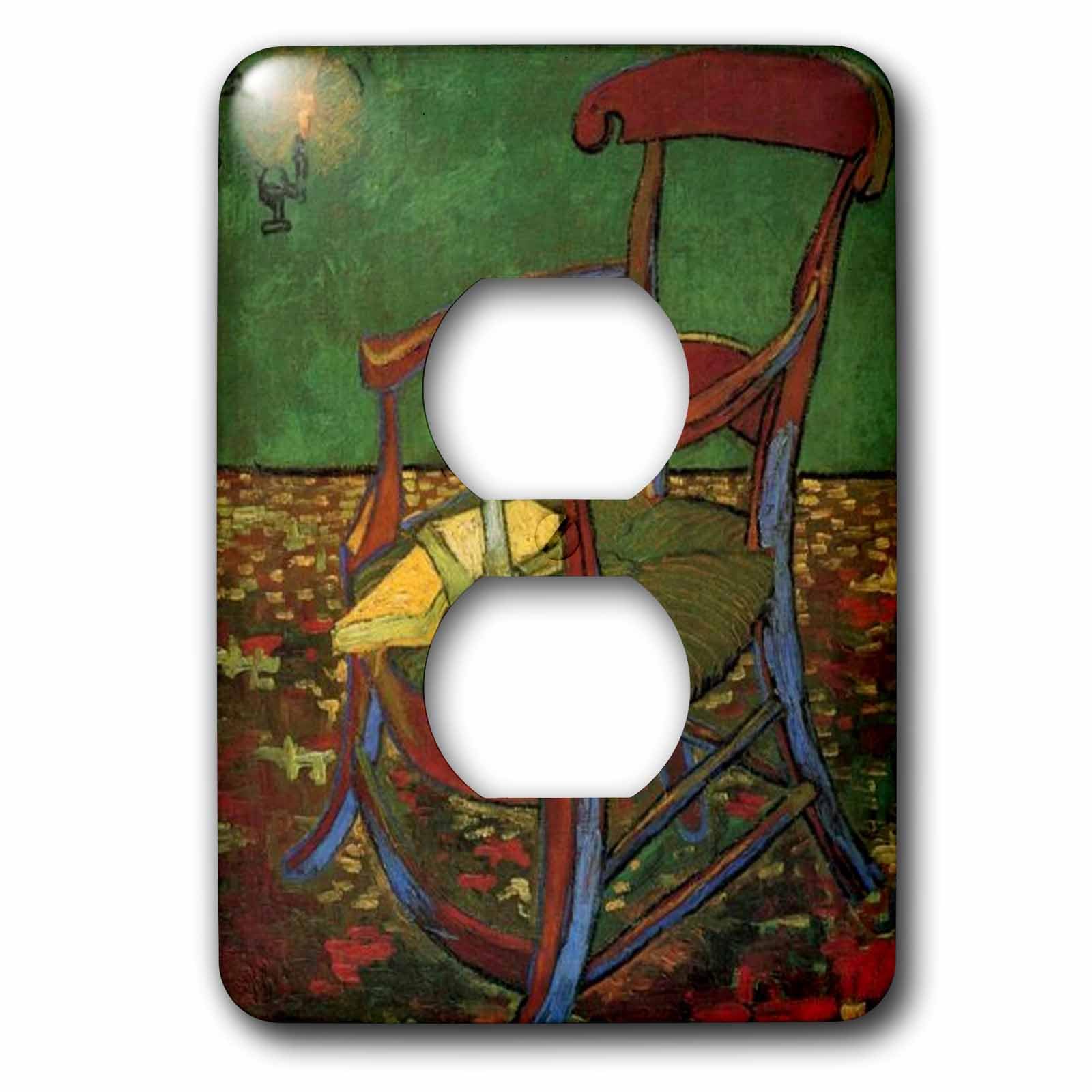 Peinture de Van Gogh sur plaque de prise double 3dRose LSP_255353_6 pour décoration murale