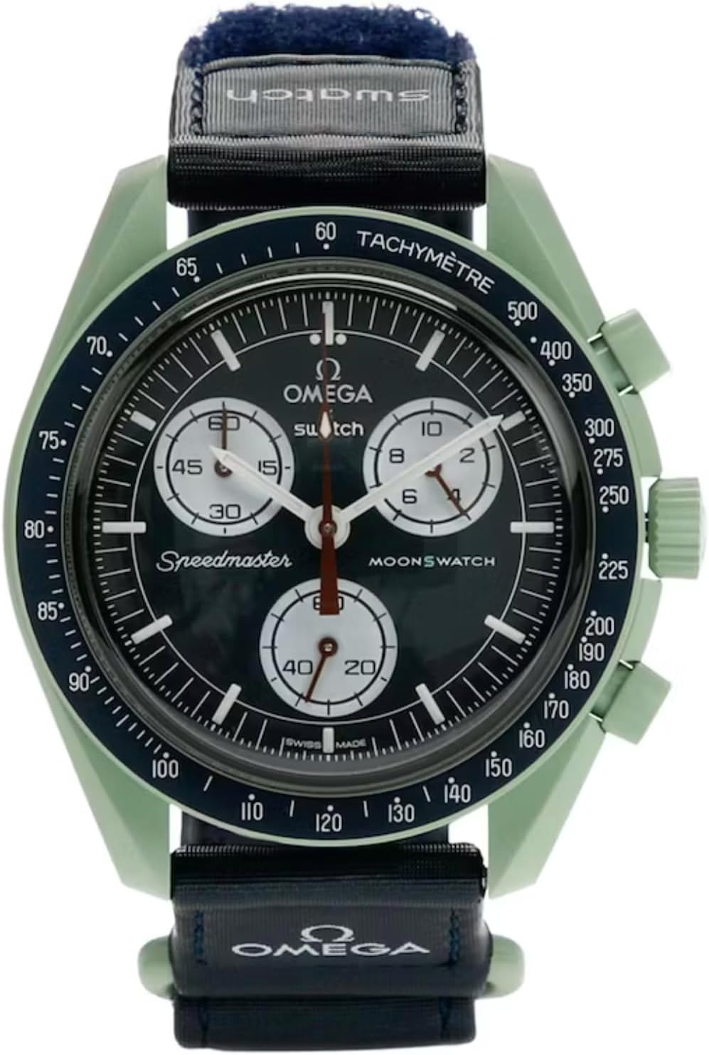 Omega x Swatch Moon Swatch Mission on Earth Speedmaster Blue and Green - New