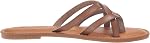 Amazon Essentials womens Strappy Slide Flat Sandal Sandal