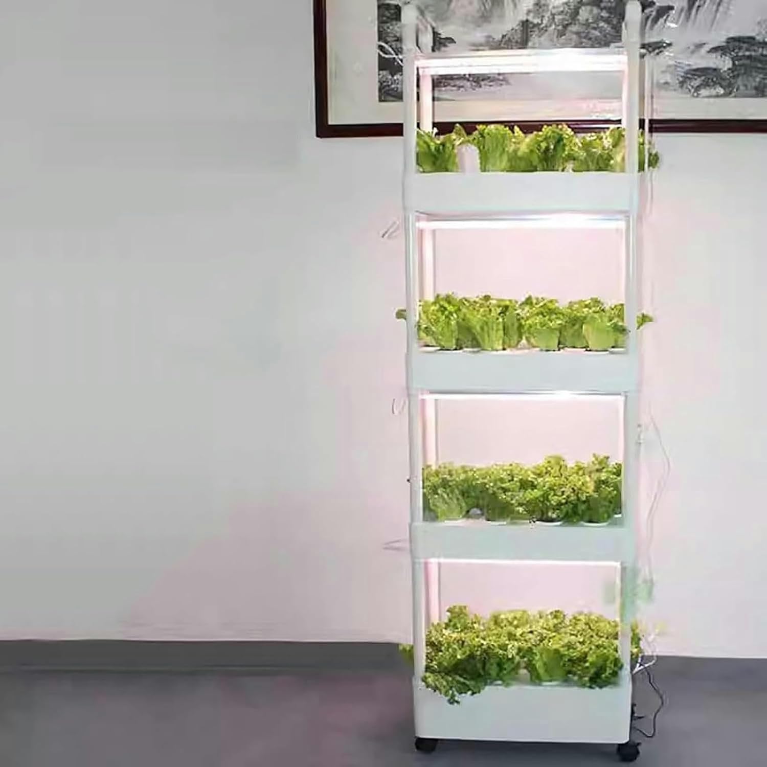 Wzglod Herb Garden kit,hydroponic Growing Kits & Systems,Hydroponics Tower with LED Grow Light,Indoor Garden hydroponic Growing System,for Herbs, Fruits and Vegetables. -1PC