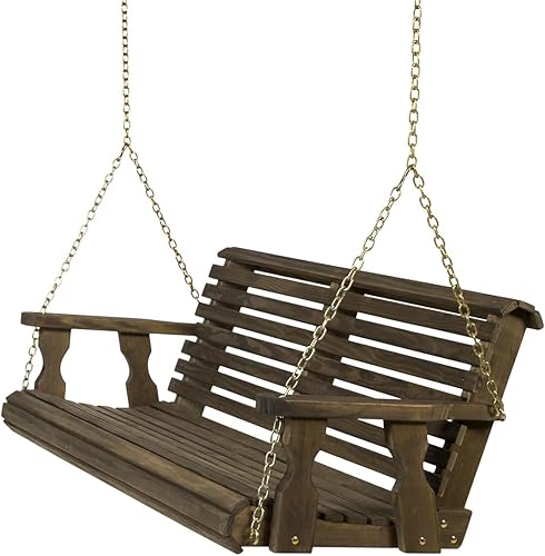 Hamaca Amish resistente para pórtico, 800 Lb, con cadenas colgantes