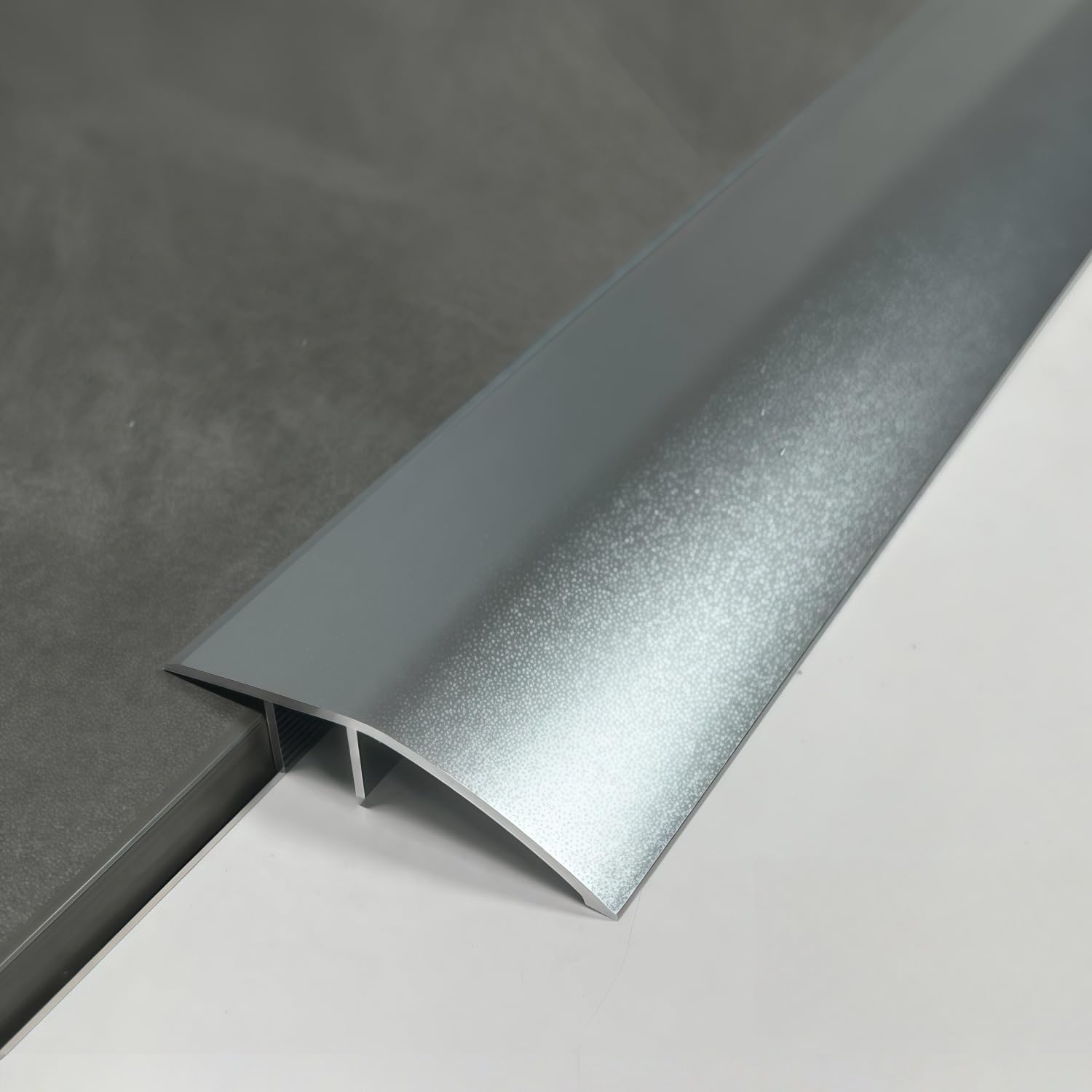 Yacoxe Grey Aluminium Threshold Strip 2.7M, 43Mm Doorway Floor Transition Trim, 3 X 90Cm Cuttable Gap Cover For Tile Laminate Carpet Vinyl(Grey)