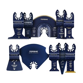 Norske Tools NOTP268 10PCS Handyman Essentical Oscillating Tool Accessory Set