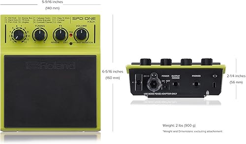 Miniatura 3 de Roland Percussion Electronic Drum Pad, Kick (SPD-1K), Amarillo