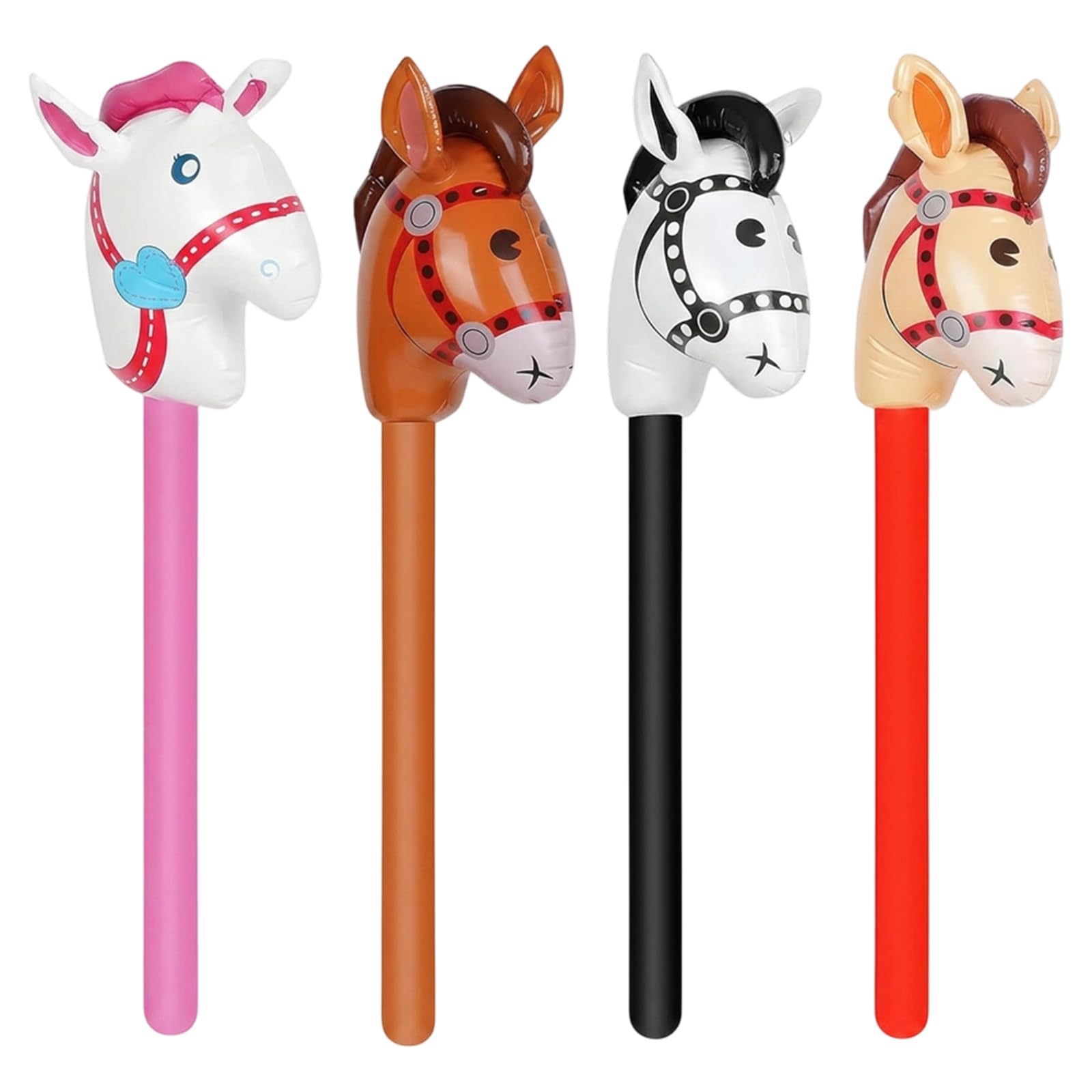 XcnPer Inflatable Horse Stick, Blow Up Horse for Themed Parties and Cowboy Events, Inflatable Hobby Horse with Durable PVC Construction, 95x15 cm Size for Creative Play