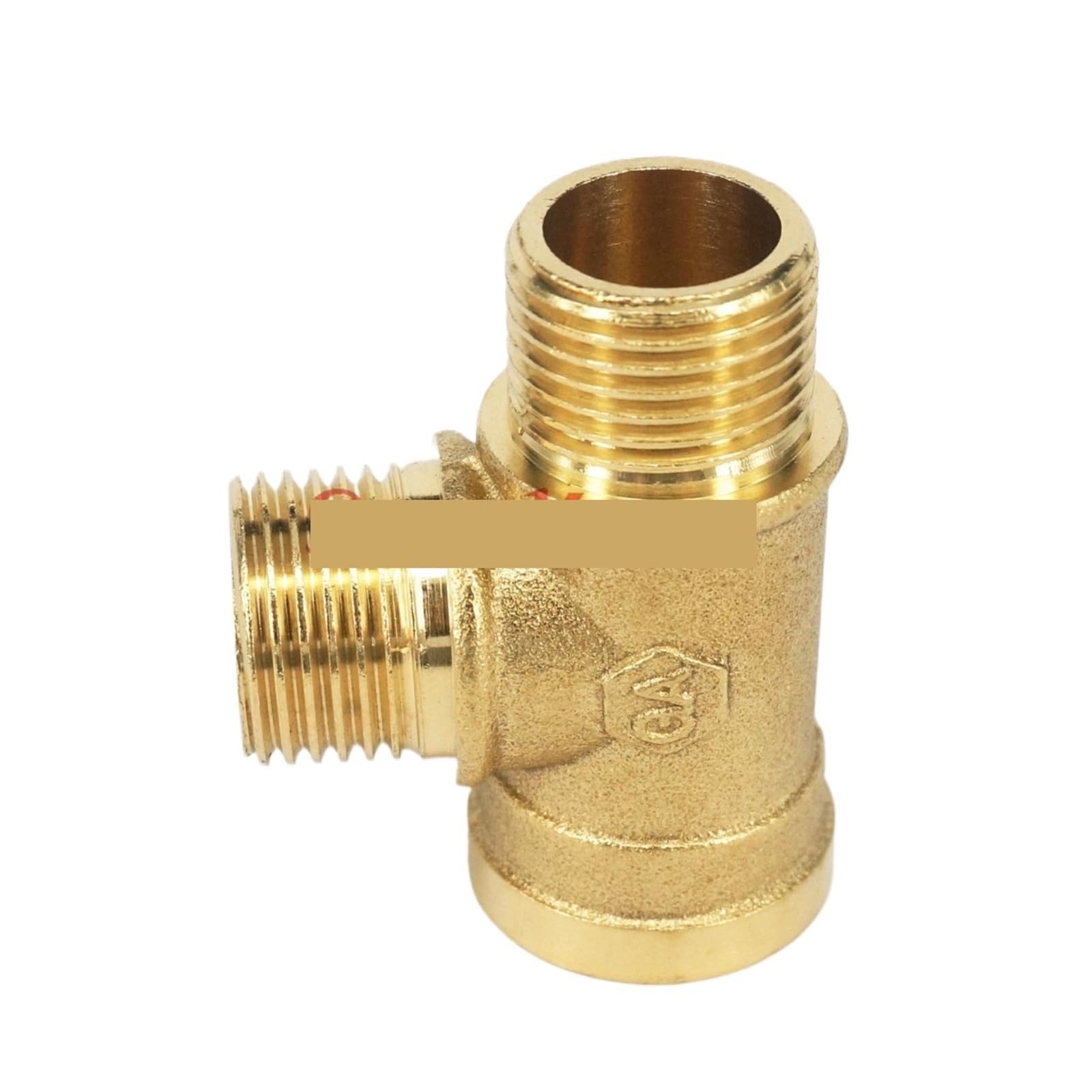 AARTERZZA 3/8" BSP Female x 3/8" BSP Male x 3/8" BSP Male Thread Tee 3 Way Brass Pipe Fitting Connector