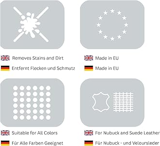 Kaps Suede and Nubuck Cleaner for Shoes, Boots and Trainers – Leather Care for Bags, Handbags and Furniture, Stain Remover with Brush Applicator, Shoe Shampoo - 75 ml / 2.53 fl oz