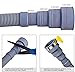 HLMOptimo 10 Feet Universal Washing Machine Drain Hose Flexible Dishwasher Drain Hose Extension Kits Corrugated Washer Hose w/ 1 Adapter 4 Clamps 1 U-Bend Holder