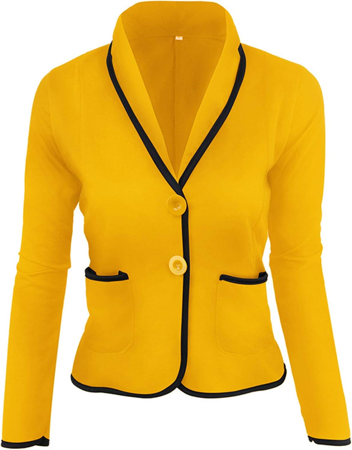 yellow fitted blazer