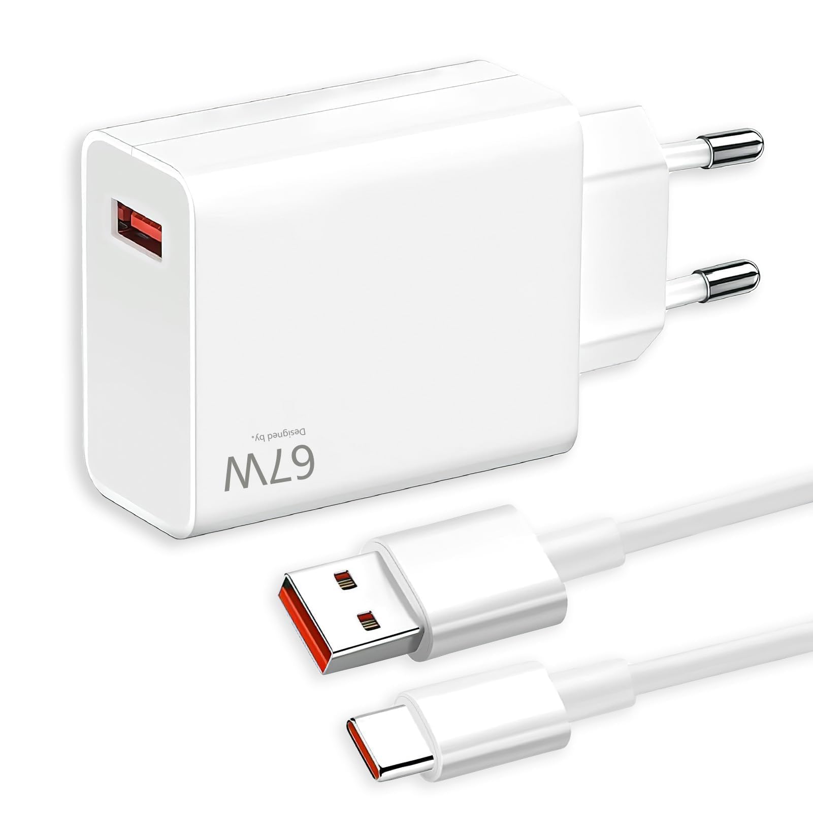 Caricabatterie Xiaomi 67W Con Cavo USB-C 1.5m - Ricarica Rapida Per Smartphone E Tablet