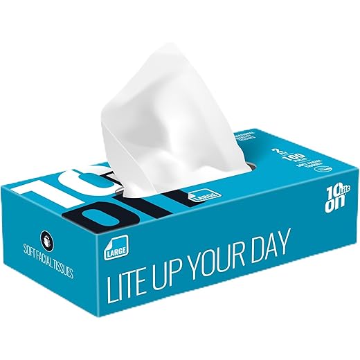 10on Lite Soft Facial Tissues - Large Size