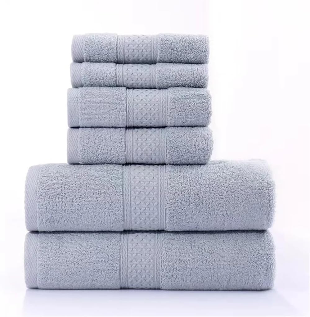 Bath Towel Set Soft Cotton Highly Absorbent Bath Towels(Gray)