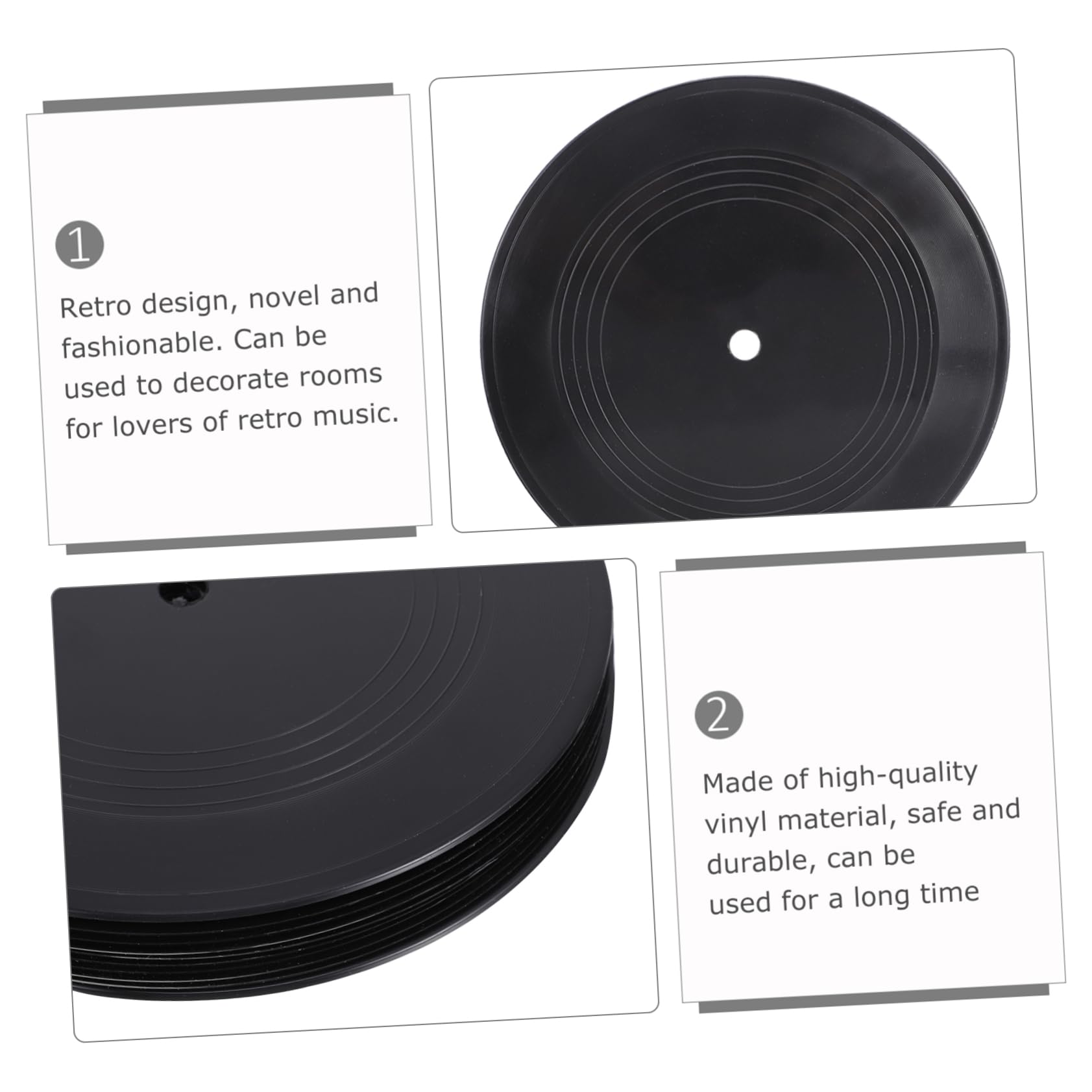 ARTIBETTER 10 Set Decorazioni Murali Alla Moda Decorazioni E Vuoti Per La Decorazione Arredamento Della Stanza Indipendente Camera Adesivi Muro Wall Stickers Vinile Black 10 Pezzi * 10