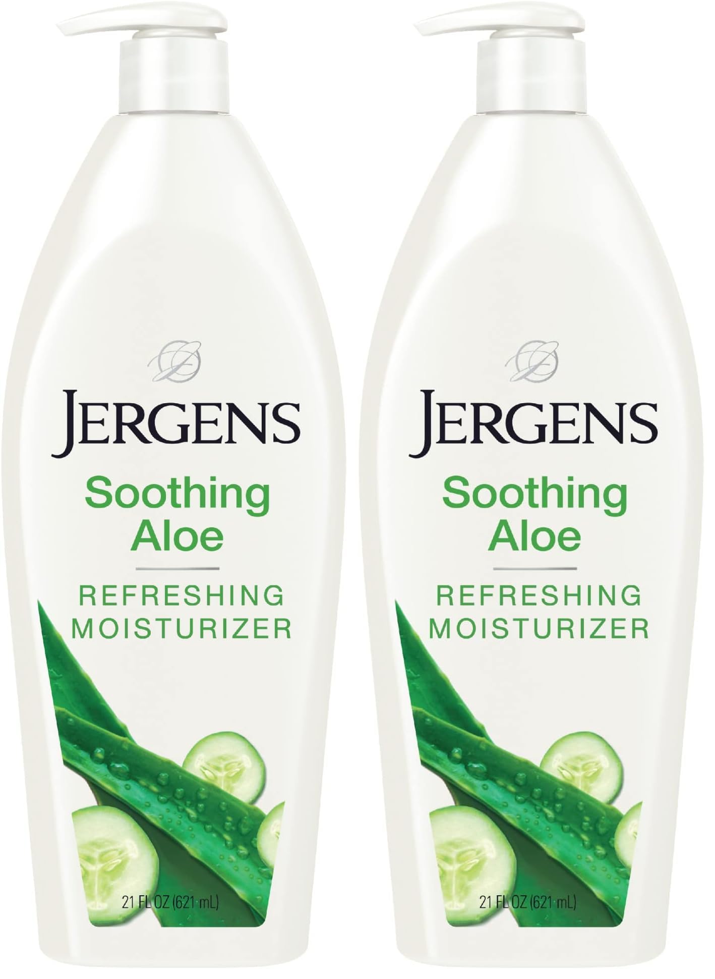 Soothing Aloe Body Lotion, Aloe Vera Body and Hand Moisturizer, Illuminating Hydralucence Blend, with Cucumber Extract, Dermatologist Tested, 21 Oz (Pack of 2)