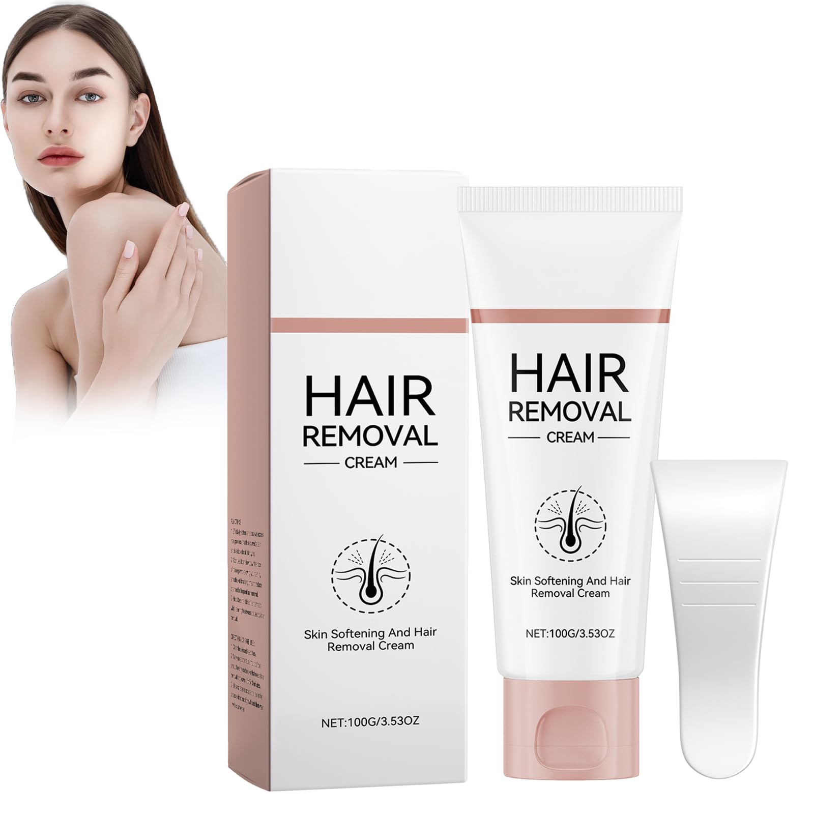 Crema Depilatoria Corporal Para Mujeres Y Hombres | Elimina El Vello No Deseado En Axilas, Bikini, áreas íntimas, Piernas Y Cuerpo | Fórmula Suave Para Todo Tipo De Piel | Incluye Espátula | 100g