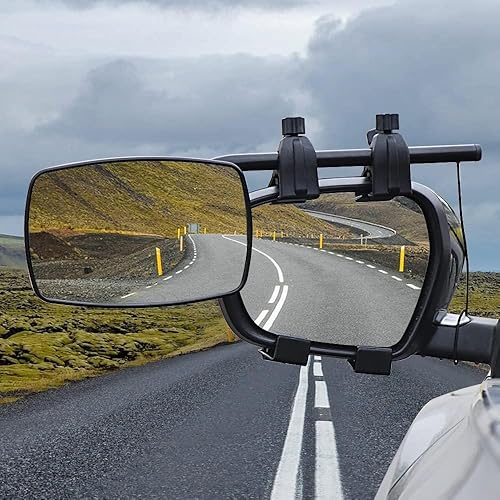 Miniatura 6 de Espejo de remolque universal con sujeción con clip, extensiones de espejo Lifronkit para remolque, rotación ajustable de 360 grados, nuevo diseño de
