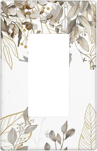 Miniatura 77 de Placas de pared para receptáculo de dispositivo dúplex de 1 banda, cubiertas de toma de corriente azul retro onduladas, cubiertas decorativas para