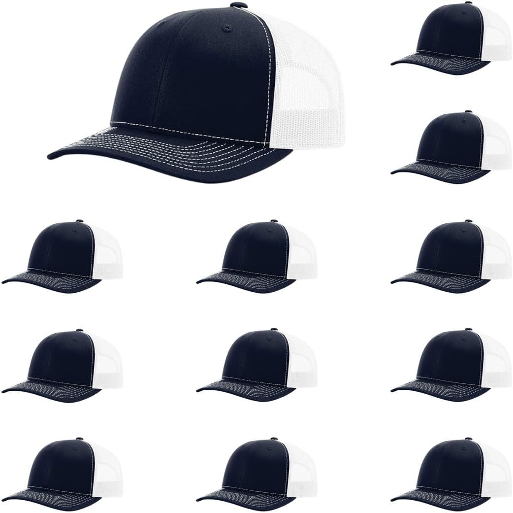 Richardson 112 Classic Six-Panel Adjustable Snapback Trucker Cap | Bulk Packs Available