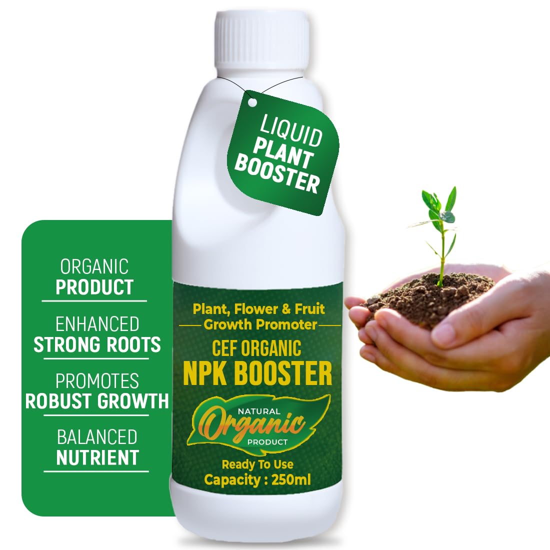 URBAN FARMER-Cef Organic NPK Plant Booster & Enhancer | Complete Plant Food NPK Plant Booster for Growth Boost And Maximum Production | Ideal For Home, Garden & Outdoor Plant Care (250 ML)-image-16