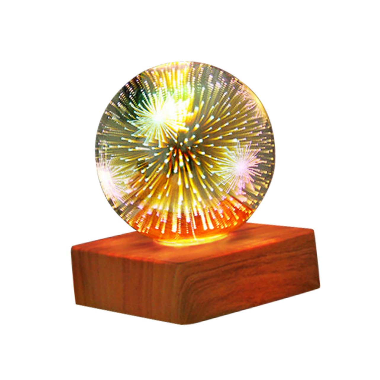 Lampada da Luce Colorata a Forma di Sfera in Plastica Bianco, Decorazione Romantica per Camera, Risparmio Energetico e Atmosfera Natalizia