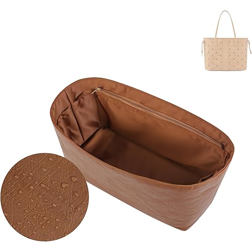 DGAZ Lightweight-Purse Organizer Insert for MCM-Liz Visetos Tote Bag,silk and DupontPaper handbag inner for Luxury Bags(Small,Gold)