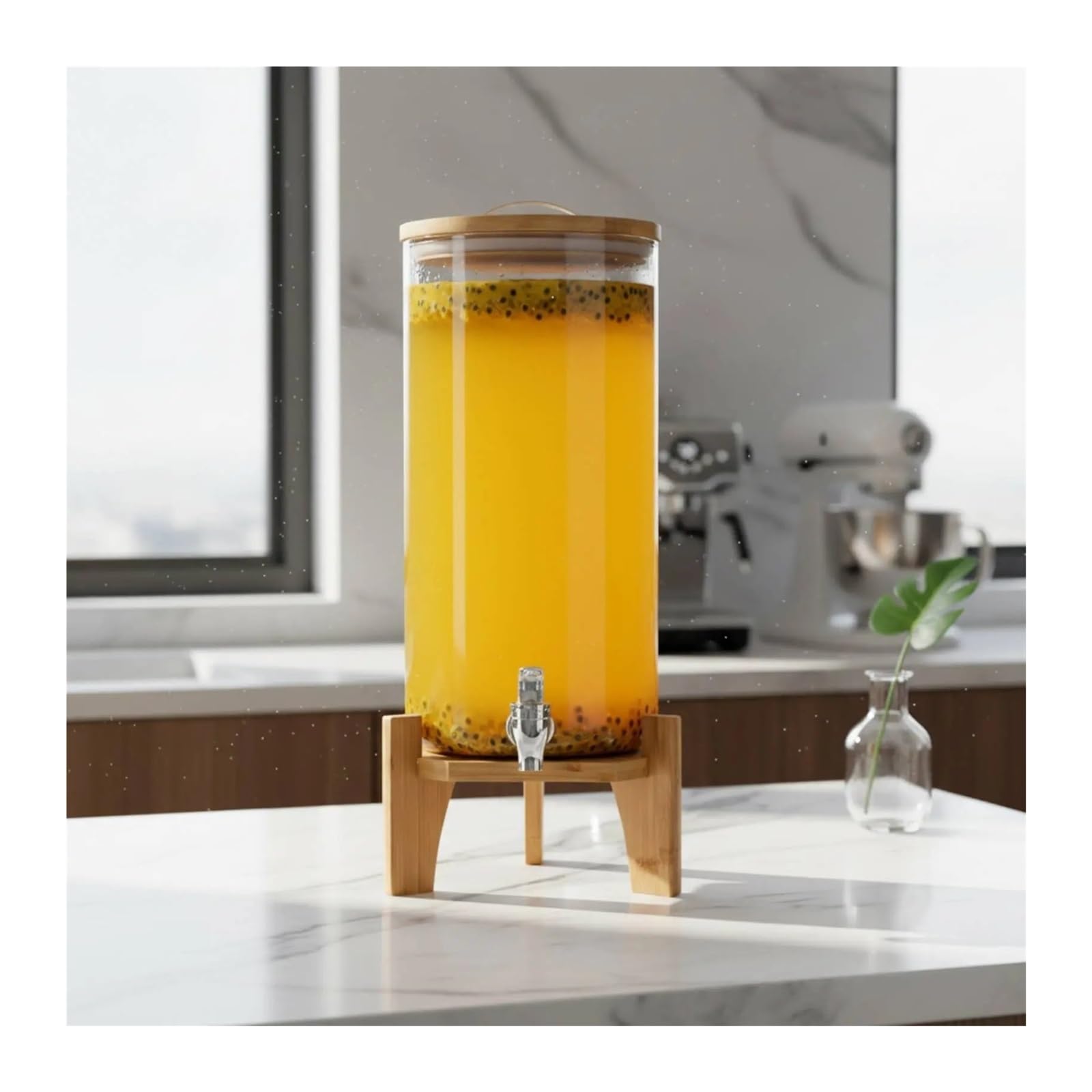 Dispensador De Bebidas Con Grifo Dispensador de bebidas de vidrio con espiga