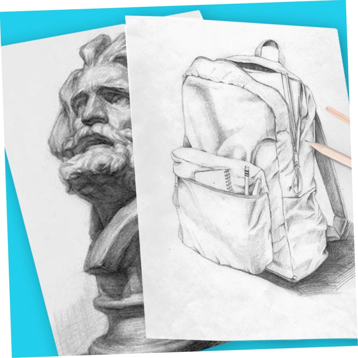 YOSADIER 40 Sheets Thick White Sketch Paper for Drawing and Painting Art Supplies for School Home and Work Easy to Sketch and Color for Doodling Artwork and Craft Projects