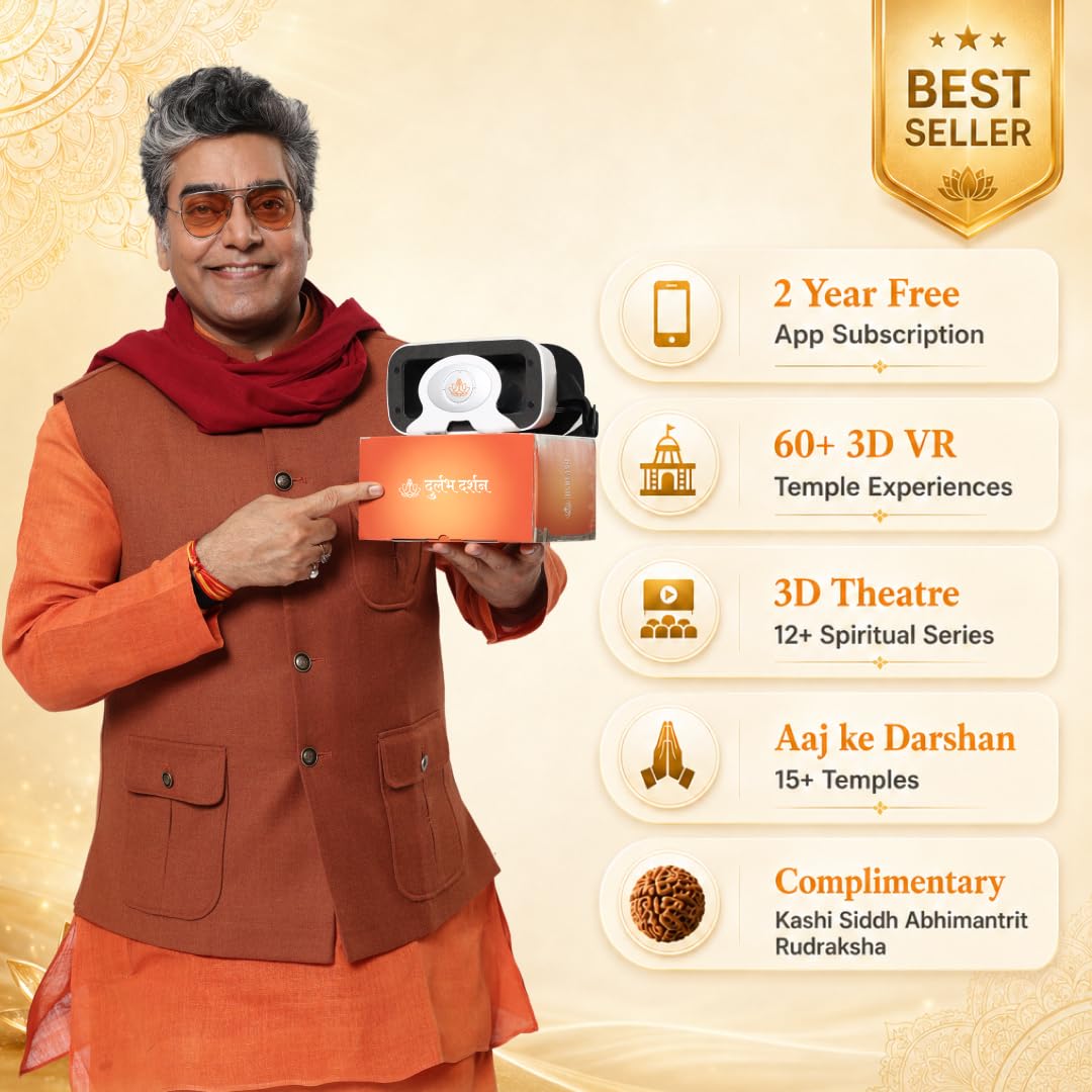 Durlabh Darshan VR Headset +2 Year App Subscription
