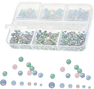 WATIIFUFU 1 caixa de decorações de unhas para arte de unhas com costas planas DIY strass DIY decorações de manicure com costas planas acessórios de unhas strass decorações de strass charme strass celular