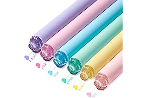 Ddaowanx 6 Colors Retractable Pastel Gel Ink Pens