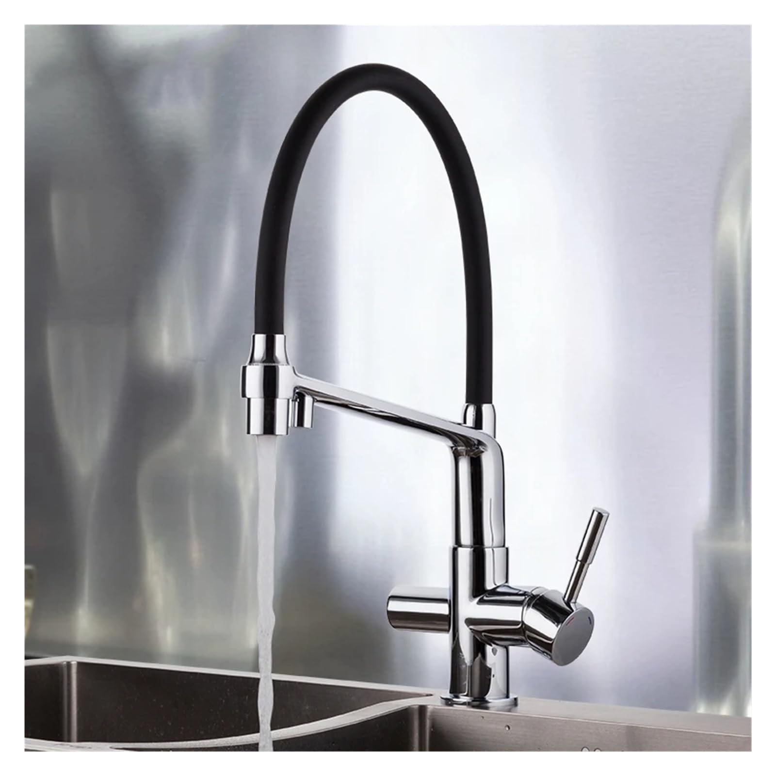 Robinet de cuisine mélangeur laiton WJ5501A pour évier double bac