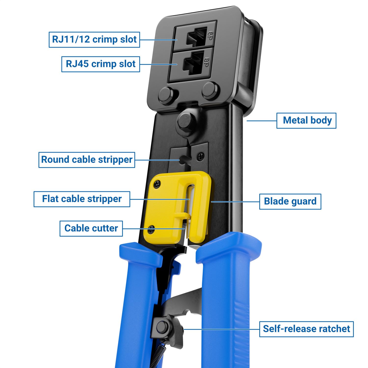 deleyCON 100m Cable de Instalación CAT7 Incl. Alicates para Crimpar Brida para Cables & 50 Conectores RJ45 - S/FTP 600 MHz 10 Gbit/s AWG 26 BC Cobre - Resistente a la Intemperie - Negro | Kit de instalación para exteriores e interiores, incluye crimpadora