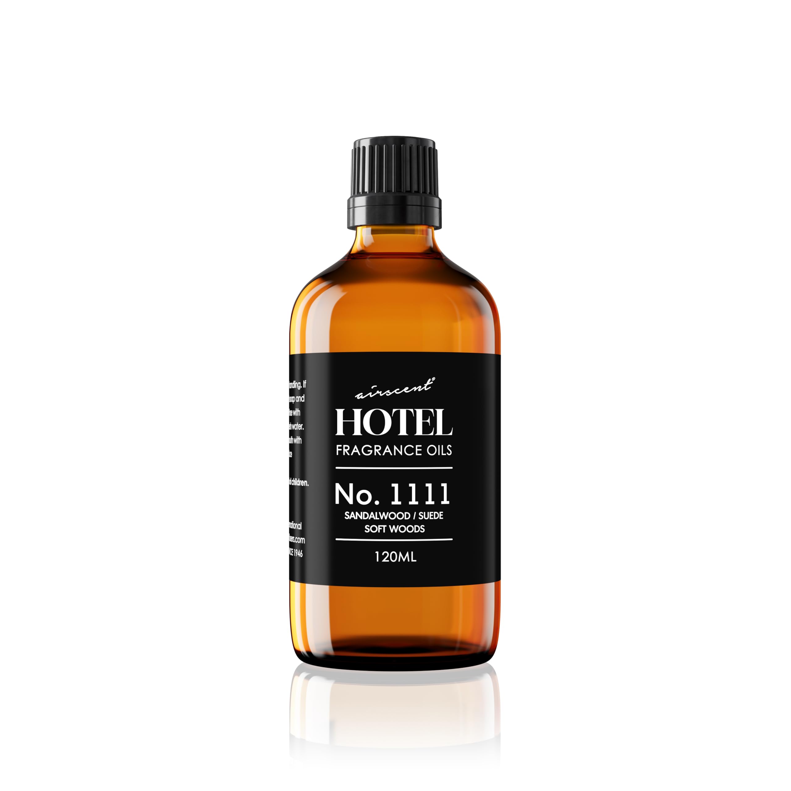 AirScent My Way 디퓨저 오일 번호 1111 호텔에서 영감을 받은 - 120mL | 샌달우드 스웨이드 소프트 우드 - 초음파 및 방수 디퓨저 및 공예용 호텔 프래그런스 오일 - 118.3ml(4온스) 병