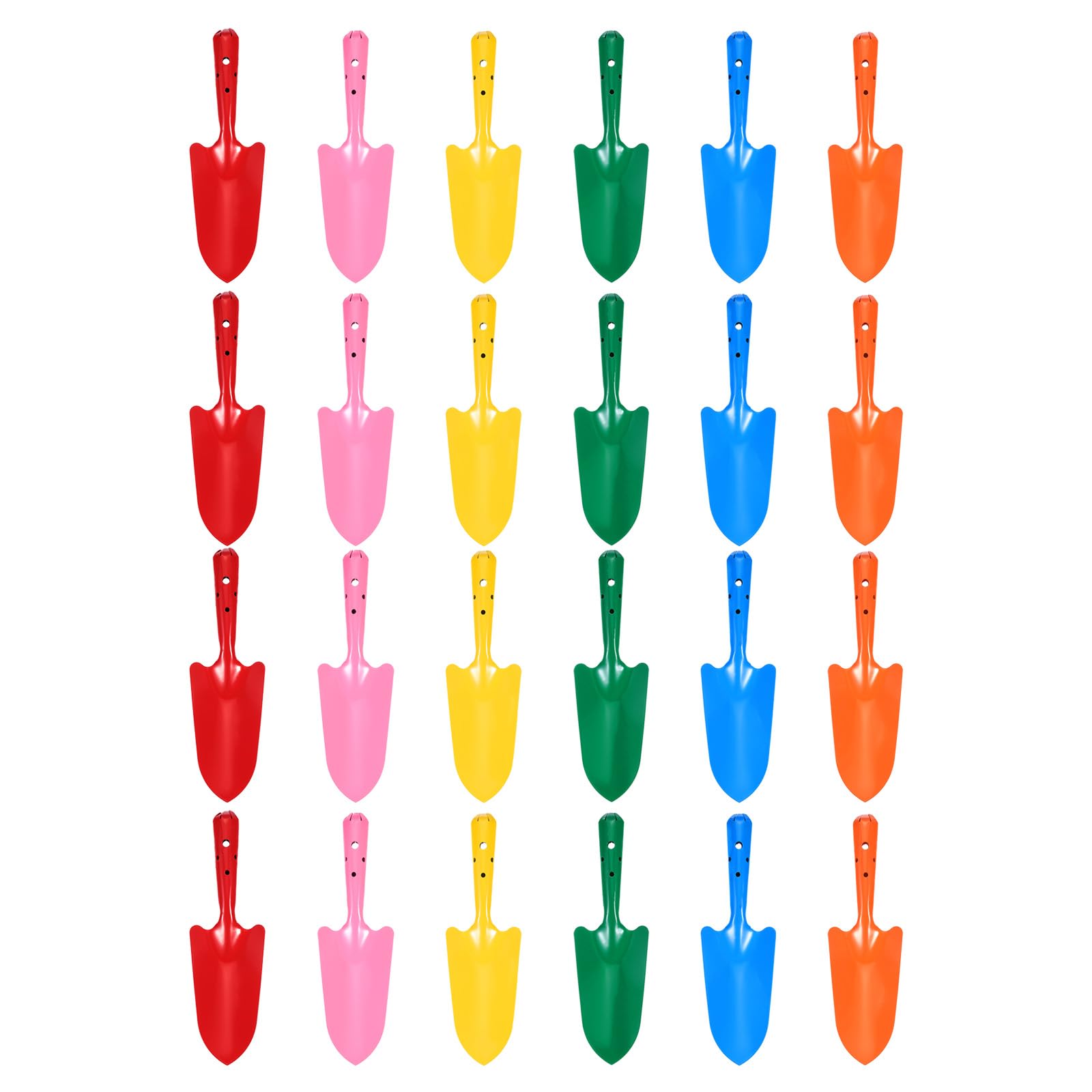QUARKZMAN 24 Piezas De Pala De Mano Mini Colorida De Metal 11" X 3" Juego De Palas De Cavar para Trasplantar Herramientas De Jardín para Cavar Tierra Plantar Deshierbar