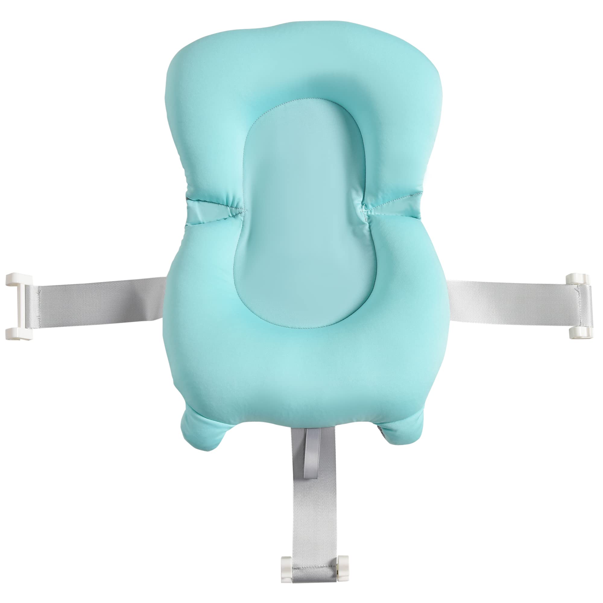 HOMCOM Vaschetta Bagnetto Pieghevole per Bambini 0-3 Anni con Cuscino Regolabile Azzurro e Piedini Antiscivolo, 80x53.9x20.8cm Verde